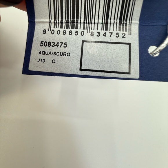 SWAROVSKI Aqua Scuro Crystal Teardrop Pendant Necklace On Black Cord-5083475 - Picture 6 of 10